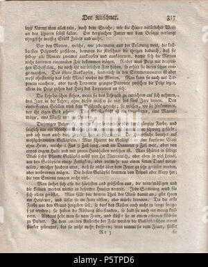 N/A. English : Der Kirschner. 1762; Halle, "Werkstätten der heutigen Künste", Berlin. Die Schrift gibt eine Beschreibung der damals am meisten verwendeten Pelztiere, der Werkzeuge des" kirschners" und des Zurichtens und des Färbens der Pelzfelle (Zitat aus Paul Larisch: "Der Kürschner und seine Zeichen"). Englisch: Der Kürschner. 1762. "Werkstätten der heutigen Künste" 436 Der Kirschner Seite 317 Stockfoto