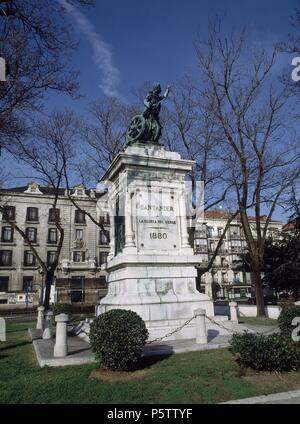 PLAZA Alfonso XII - MONUMENTO A VELARDE. Ort: Außen, Santander, Kantabrien, Spanien. Stockfoto