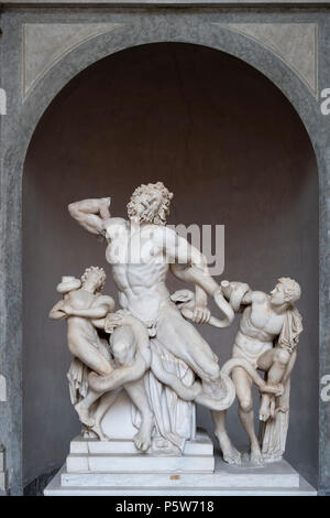 Die Statue von laocoön und seine Söhne, auch genannt das laocoön Gruppe in den Vatikanischen Museen Stockfoto