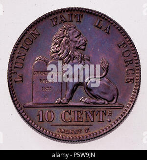 Belgien 1 Cent 1845 Kupfer - Belgique Belgium
