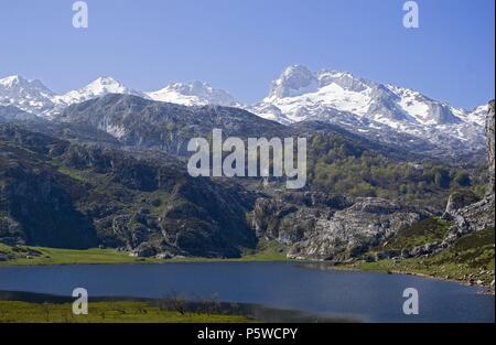 Lagos de Covadonga in Asturien. Stockfoto