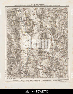 N/A. Charte von Schwaben. Blatt 34 [Memmingen]. Zwischen 1798 und 1828. Ignaz Ambros von Amman 332 Charte von Schwaben Tafel 34 Memmingen Stockfoto