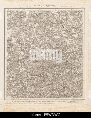 N/A. Charte von Schwaben. Blatt 43 [Leutkirch]. Zwischen 1798 und 1828. Ignaz Ambros von Amman 332 Charte von Schwaben Tafel 43 Leutkirch Stockfoto