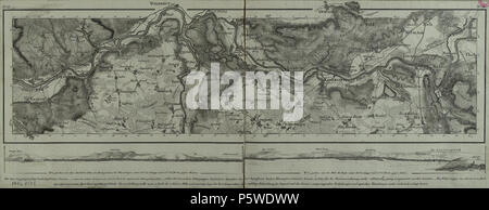 N/A. Charte von Schwaben. Blatt 47-48 [Kaiserstuhl]; Exemplar der UB Greifswald. zwischen 1798 und 1828. Ernst Heinrich Michaelis 332 Charte von Schwaben Tafel 47-48 Kaiserstuhl Stockfoto