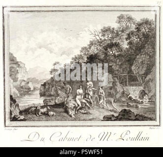 N/A. Un Paysage au Bord d'une Rivière. Die Platte ist Teil der J.B., S. Le Brun's 'Catalogue raisonné des Tableaux, Dessins, estampes (...) qui composoient Le Cabinet de Feu M. Poullain" (Paris, 1780). 1781. Christian Wilhelm Ernst Dietrich (1712-1774) Alternative Namen Christian Guillaume Ernest Dietricy Beschreibung deutscher Maler, Kupferstecher und Kupferstich Graveur Geburtsdatum / Tod 30. Oktober 1712 23. April 1774 Ort der Geburt / Todes Weimar Dresden Standort Dresden, Weimar, Meißen Authority control: Q 536581 VIAF: 69199199 ISNI: 0000 0000 8149 2879 ULAN: 500009500 LCCN: n 85327 Stockfoto