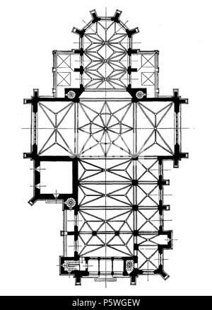 347 Kirche der Heiligen Olga und Elisabeth, Lemberg (Plan, T. Talowski, Proj. "Si Deus") Stockfoto