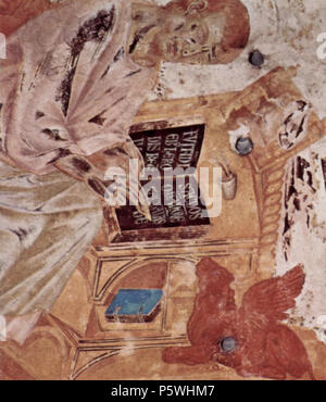 English: Fresken der Oberkirche San Francesco in Assisi, Fresko im Vierungsgewölbe, Szene: Hl. Lucas, Detail 1280-1283. N/A348 Cimabue005 Stockfoto