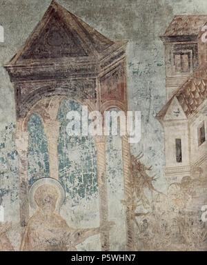 English: Fresken der Oberkirche San Francesco in Assisi, nördliches Querhauses, Szene: Szenen aus dem Leben Petri und Pauli, Detail 1280-1283. N/A348 Cimabue 010 Stockfoto