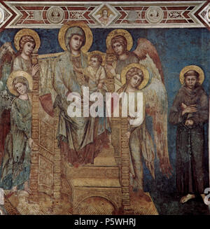 Thronende Madonna mit dem Kind, der hl. Franziskus und die vier Engel zwischen 1278 und 1280. N/A348 Cimabue 018 Stockfoto