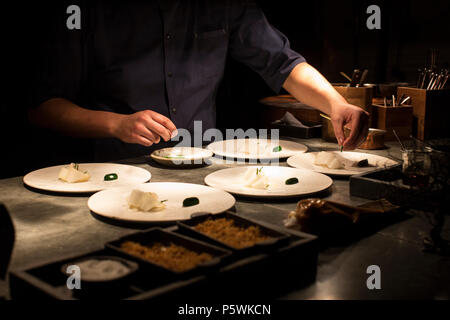 Niklas Ekstedt, schwedische Koch und Gastronom des mit einem Michelin-Stern ausgezeichneten Restaurant Ekstedt in Stockholm, Schweden. Stockfoto