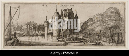 N/A. Deutsch: Beschreibung Anthonis Poort De Sint Anthoniespoort De Vismarkt op de Nieuwmarkt, gezien van de Geldersekade. Techniek: ets. Documenttype prent Vervaardiger Visscher Claes Jansz (1587-1652) Collectie Collectie Stadsarchief Amsterdam: tekeningen en prenten Datering 1609 Geografische naam Sint Antoniespoort Geldersekade Vismarkt (Geldersekade) Inventarissen Http://archief.amsterdam/archief/10097/010097003160 Afbeeldingsbestand 010097003160. 1609. Visscher Claes Jansz (1587-1652) 350 Claes Jansz Visscher, Afb 010097003160 Stockfoto