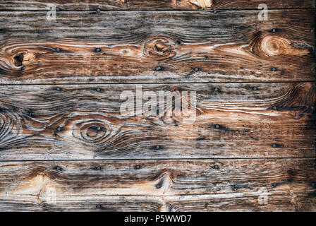 Alt, abgenutzt, schwarzen und braunen Holzplanken Stockfoto