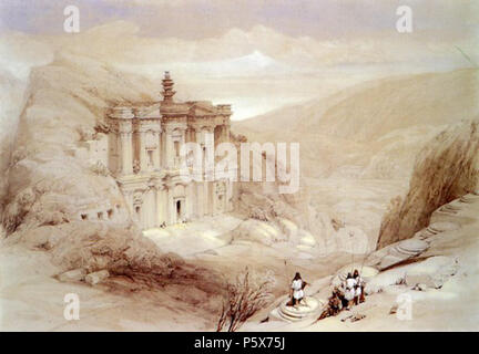 N/A. Englisch: El Deir, Petra. Bleistift, Aquarell und Körperfarbe. Français: El Deir, Petra. Buntstift, Aquarelle et pleine Couleur. . 1839. David Roberts (1796 - 1864) Alternative Namen David Roberts (Schilder); D. Roberts Beschreibung schottischen Maler Geburtsdatum / Tod 24. Oktober 1796 25. November 1864 Ort der Geburt / Todes Stockbridge, Edinburgh London Arbeitsort Schottland, England Authority control: Q 369776 VIAF: 32031417 ISNI: 0000 0000 8110 9577 ULAN: 500000610 81126903 LCCN: n NLA: 35455252 WorldCat 499 El deir Petra 2 1839 Stockfoto