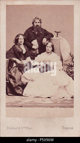 457 Disderi, Adolphe Eugène (1819-1890) -, Carlo di Borbone, Principe Di Capua (1811-1862), Penelope Smyth e figlia Vittoria Di Borbone (1838-1905) Stockfoto