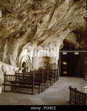 ERMITA DE COVADONGA - (GRUTA - SANTUARIO). Lage: SANTA CUEVA, Oviedo, Asturien, Spanien. Stockfoto