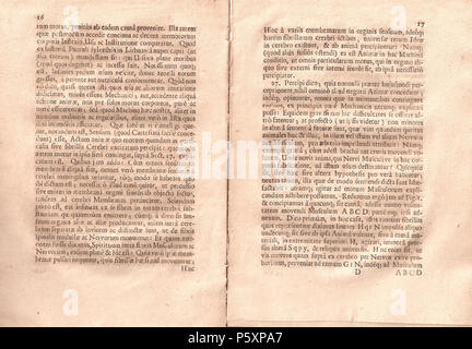 N/A. Diese Datei hat keine Beschreibung, und können andere Informationen fehlen. Bitte geben Sie eine aussagekräftige Beschreibung dieser Datei. . 1664. Giorgiomonteforti 425 De Ratione Motus Musculorum 9. Stockfoto