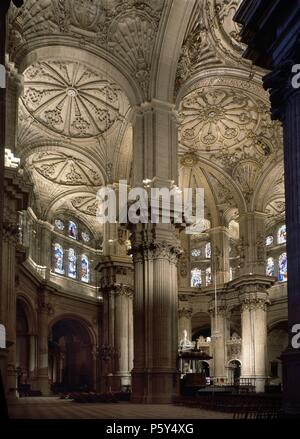 Interieur DE LAS NAVES. Lage: CATEDRAL DE LA ENCARNACION, Malaga, Spanien. Stockfoto