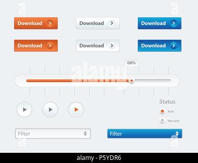 Vektor Design ui-Kit für Webdesign Stock Vektor