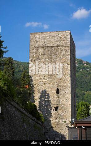 Porta Torre Tower City Gate in Como, Lombardei, Italien Stockfoto