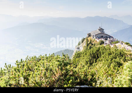 Kehlstein und Eagles Nest in den bayerischen Alpen bei Berchtesgaden in Deutschland Stockfoto