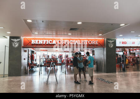 Juni 25th, 2018, Lissabon, Portugal - Benfica offiziellen Store im Estadio da Luz, das Stadion für Sport Lisboa e Benfica. Stockfoto