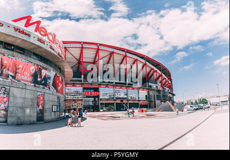 Juni 25th, 2018, Lissabon, Portugal - Estadio da Luz, das Stadion für Sport Lisboa e Benfica, die größte Kapazität Stadion in Portugal. Stockfoto