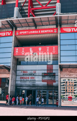 Juni 25th, 2018, Lissabon, Portugal - Estadio da Luz, das Stadion für Sport Lisboa e Benfica, die größte Kapazität Stadion in Portugal. Stockfoto