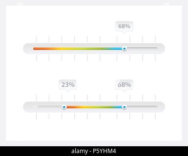 Fortschrittsbalken, laden Rainbow Color Bar Stock Vektor