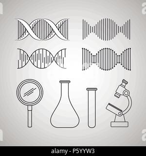 Dna-Molekül Struktur Icons Stock Vektor