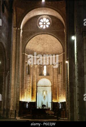 PRESBITERIO O CABECERA DE LA CATEDRAL DE SANTA MARIA - CATEDRAL ROMANICA CON INFLUENCIAS DEL ESTILO LOMBARDO ITALIANO - SIGLO XII. Lage: Catedral, SEO DE URGEL, MALLORCA, SPANIEN. Stockfoto