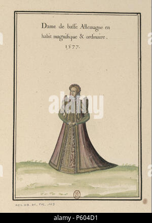 517 Ensemble de gravures de Kostüme d'Allemagne du XVIe siècle. f093 Stockfoto