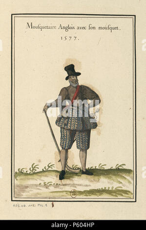 517 Ensemble de gravures de Kostüme d'Ecosse du XVIe siècle. f09 Stockfoto