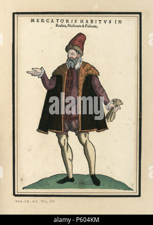 517 Ensemble de gravures de Kostüme d'Ecosse du XVIe siècle. f 24 Stockfoto