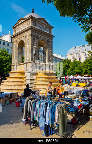 Flohmarkt, Joachim Du Bellay, Les Halles, Paris, Frankreich Stockfoto