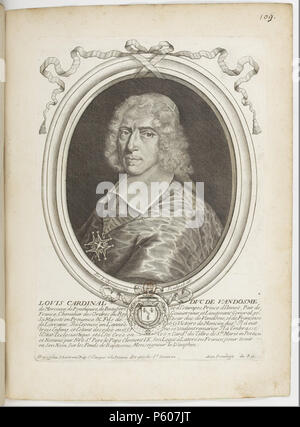 531 Estampes par Nicolas de Larmessin. f117. Louis II. de Vendôme Stockfoto