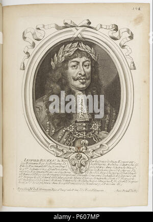 531 Estampes par Nicolas de Larmessin. f 134. LÉOPOLD I empereur germanique Stockfoto