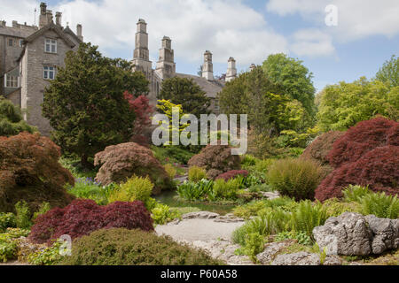 Der Steingarten an sizergh Schloss im Lake District in England Stockfoto