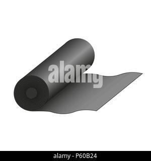 Vektor icon Von Roll aus Stoff oder Papier. Textile roll Ikone der Vector Illustration für Web und mobile Design eps 10. Stock Vektor
