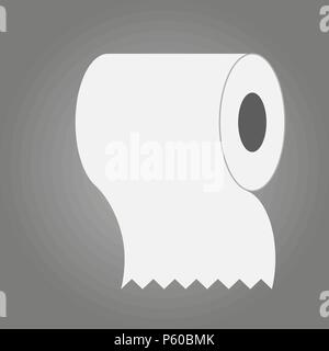 Wc-Papier Vektor Illustration. Wc Papier flach Symbol eps 10. Stock Vektor