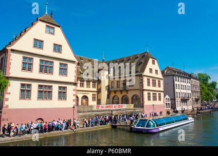 Pier Batorama rohan Palast, von Ill, der Grande Ile, Straßburg, Elsass, Frankreich Stockfoto