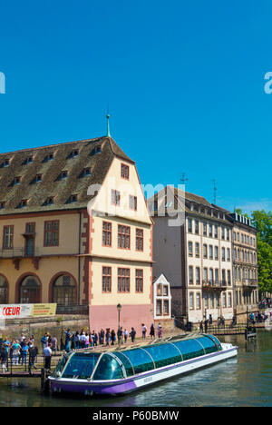 Pier Batorama rohan Palast, von Ill, der Grande Ile, Straßburg, Elsass, Frankreich Stockfoto