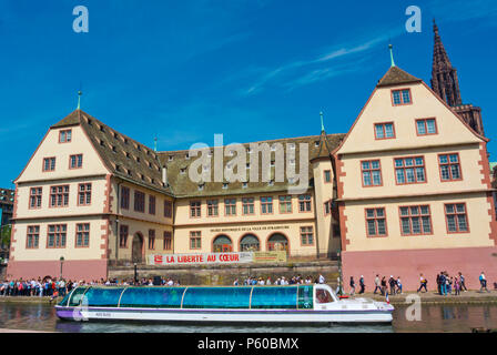 Pier Batorama rohan Palast, von Ill, der Grande Ile, Straßburg, Elsass, Frankreich Stockfoto