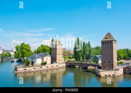 Ponts Couverts, La Petite France, Ill, Straßburg, Elsass, Frankreich Stockfoto