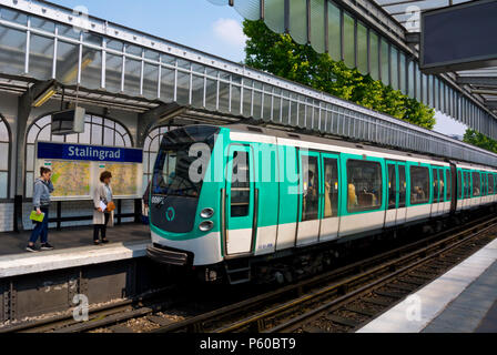 Metro-station Stalingrad, La Villette, Paris, Frankreich Stockfoto