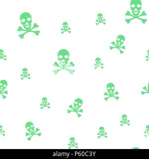 Vektor nahtlose Muster mit Schädeln und Knochen. Eps 10. Stock Vektor