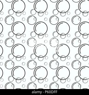 Blasen schwarze und weiße nahtlose Muster vector Version Stock Vektor