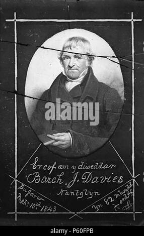 Er cof bin y diweddar Barch J Davies, Nantglyn.. [Graphic].. 1 Negativ: Glas, b&w. 18.--. Thomas, John, 521er cof bin y diweddar Barch J Davies, Nantglyn.. NLW 3366270 Stockfoto