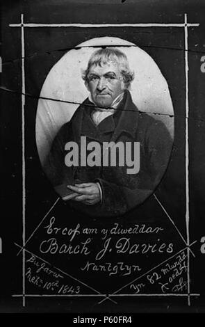 Er cof bin y diweddar Barch J Davies, Nantglyn.. [Graphic].. 1 Negativ: Glas, b&w. 18.--. Thomas, John, 521er cof bin y diweddar Barch J Davies, Nantglyn.. NLW 3364405 Stockfoto
