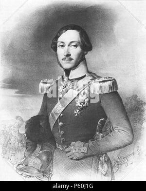 N/A. Ernst II. (Herzog von Sachsen-Coburg und Gotha (1818-1893), Lithographie. 1842. Franz Hanfstaengl (1804 - 1877) Alternative Namen Franz Hanfstaengl Beschreibung deutsche Fotograf und Lithograph Datum der Geburt / Tod vom 1. März 1804 18. April 1877 Ort der Geburt / Todes Q 803729 in der Nähe von Bad Tölz, Bayern München arbeiten Zeitraum 1833 - 1868 Arbeit Standort Dresden; München Authority control: Q 647812 VIAF: 98871537 ISNI: 0000 0001 0786 6147 ULAN: 500017348 84059888 LCCN: n Open Library: OL 1879930 ein WorldCat 523 Ernst II., Herzog von Sachsen-Coburg und Gotha Stockfoto