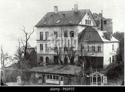 N/A. English: Villa Brandis (erbaut 1826, 1905 abgebrochen), Bonn: Ansicht von Nordwesten; im Hintergrund die Villa Blume. Zwischen 1851 und 1867 (wahrscheinlich 1867). Unbekannt 221 Bonn Villa Brandis 1867 Stockfoto